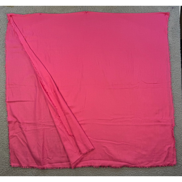 Pink Red Lightweight Shawl Scarves Set Of Two Solid Fringe Edge - Picture 2 of 9